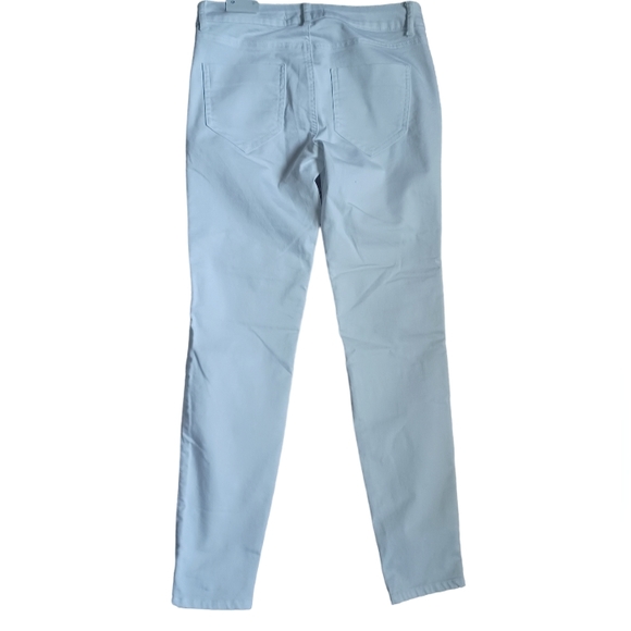 Zara Womens Midrise White Skinny Jeans Textured With Zippers Pockets Size 4 - Picture 3 of 10